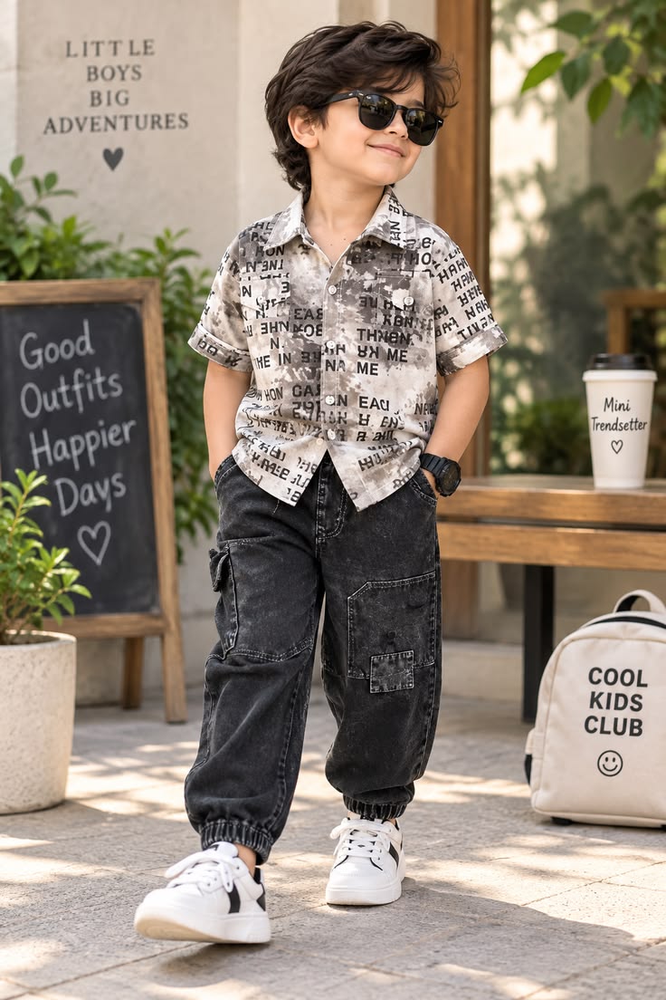 Boys Printed Casual Outfit